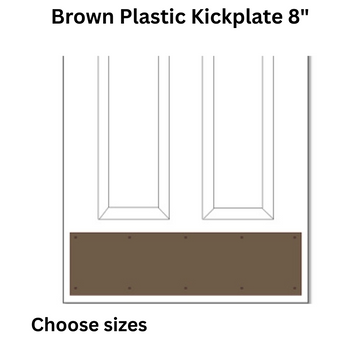 Brass Accents Brown Plastic Kickplate 8" - Choose Size